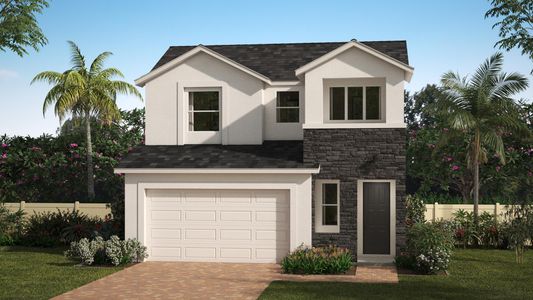 Modern European Elevation | Laurel | The Gardens at Waterstone | New Homes in Palm Bay, FL | Landsea Homes