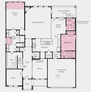 Structural options added include: first floor guest suite with full bath, extended owner's suite, tub and shower in owner's bath.