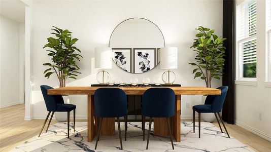 Dining room featuring light hardwood / wood-style floors