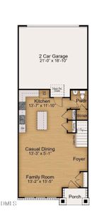 New construction Townhouse house 805 Fireship Rd, Fuquay Varina, NC 27526 plan Pomona Interior unit - image 7