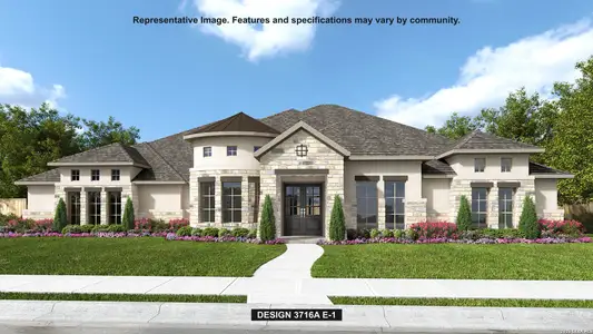 New construction Single-Family house 3817 Wrangler Lp, Bulverde, TX 78163 plan 3716A - image