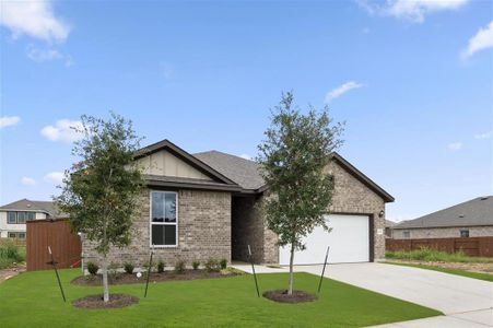 New construction Single-Family house 2456 Ambling Trl, Georgetown, TX 78628 Oaks 1657- photo 0