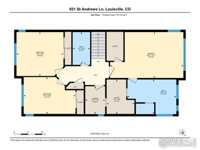 Upper level floor plan