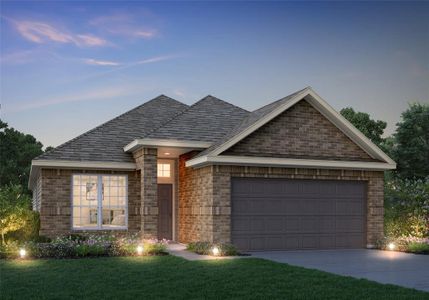 New construction Single-Family house 16816 Bristle Cone Way, Grangerland, TX 77302 Palermo- photo 0