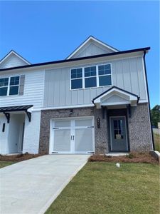 New construction Townhouse house 5358 Fox Den Rd, Oakwood, GA 30566 Saxon- photo 0