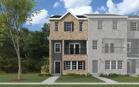 New construction Townhouse house 209 Broomgrove Wy, Wake Forest, NC 27587 Hawthorne- photo 0