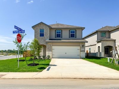 New construction Single-Family house Thyme Garden, San Antonio, TX 78073 The Grace- photo 0