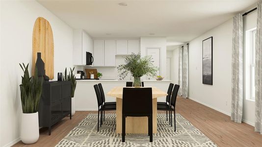 Dining space featuring light hardwood / wood-style floors