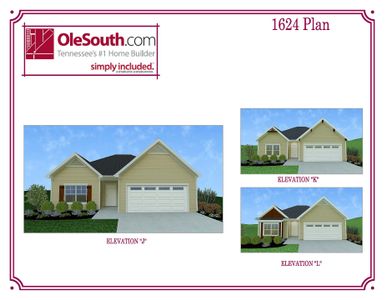 New construction Single-Family house 1620 Wilson Ave, Tullahoma, TN 37388 plan 1624 Elevation JKL - image