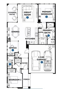 New construction Duplex house 3430 Club Terrace Wy, Wickenburg, AZ 85390 plan Muros - image