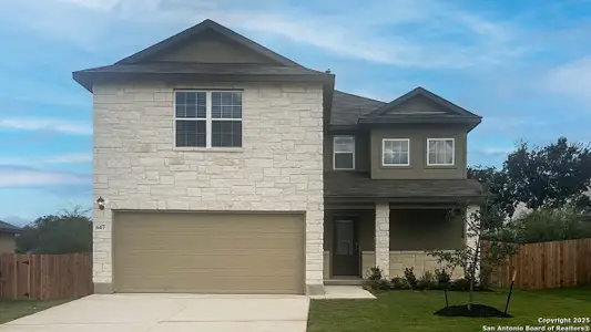 New construction Single-Family house 647 Sumpter Banks, Cibolo, TX 78108 plan The Bowen - image