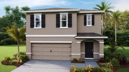 New construction Single-Family house 9886 Brave Buck Ave, Land O' Lakes, FL 34638 plan Robie II - image