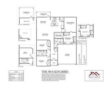 Mockingbird Floor Plan - 2 car garage