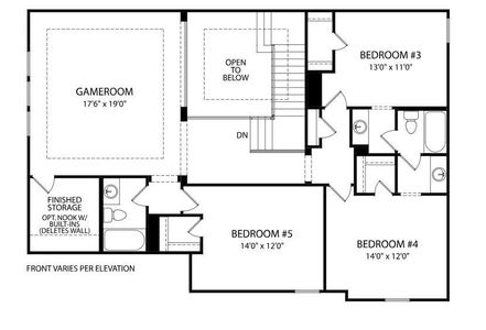 The Briargate Second Level Floor Plan