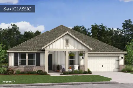 New construction Single-Family house 11618 Old Fashion Cir, Mont Belvieu, TX 77535 Aegean- photo 0