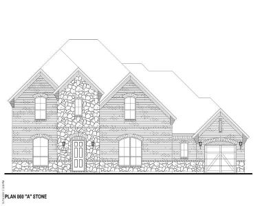 Plan 860 Elevation A w/ Stone