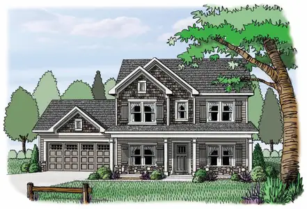 New construction Single-Family house 135 Fairwinds Dr, Covington, GA 30016 plan (GA)Jackson A.1 2 Front Entry - image