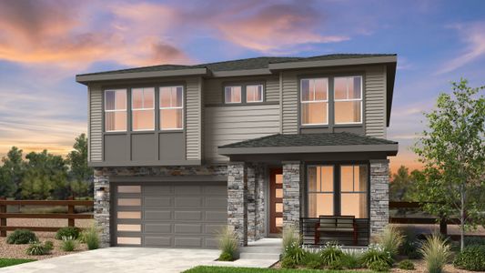 New construction Single-Family house 7255 Prairie Sage Pl, Littleton, CO 80125 Ridgway- photo 0