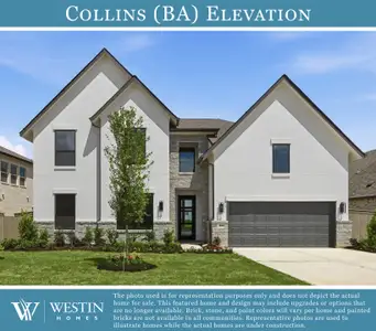 New construction Single-Family house 104 Blackberry Cv, Georgetown, TX 78628 plan The Collins - image
