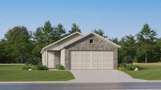 New construction Single-Family house 14837 Mudstone Pl, Elmendorf, TX 78112 plan Hoffman - image