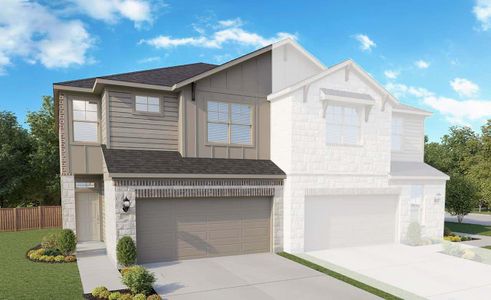 New construction Duplex house 7404 B Sparkling Light Drive, Del Valle, TX 78617 Townhome Series - Acadia E- photo 0