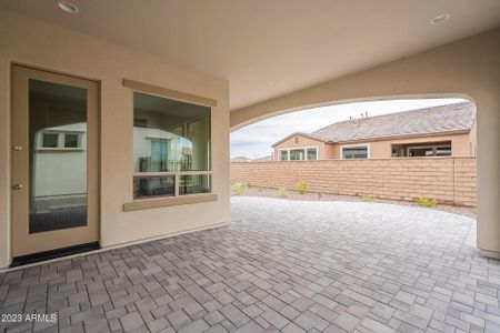 New construction Single-Family house 578 E Las Puertas Ln, Queen Creek, AZ 85140 Genova Exterior A- photo 4 4