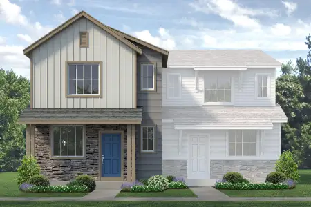 New construction Duplex house 317 Shoveler Wy, Johnstown, CO 80534 Biscayne- photo 0