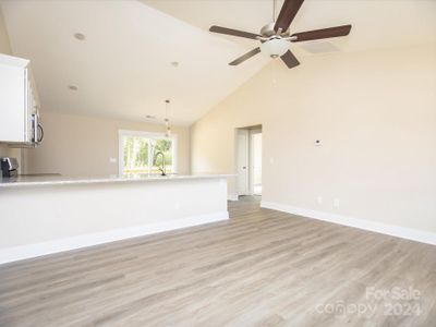 Living Room with Vaulted Ceiling