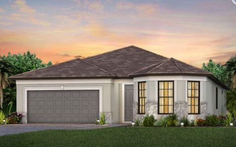 New construction Single-Family house 13933 Sw Gingerline Drive, Port Saint Lucie, FL 34987 Palmary- photo 0