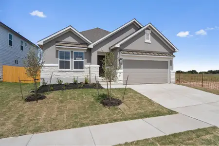 New construction Single-Family house 224 Ironshoe Trl, Liberty Hill, TX 78642 plan Lexington 2012 S GR - image