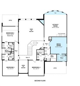 The Lauren floor plan by K. Hovnanian® Homes. 2nd Floor shown. *Prices, plans, dimensions, features, specifications, materials, and availability of homes or communities are subject to change without notice or obligation.