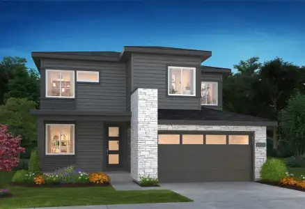 New construction Single-Family house 1204 Stillspring Ln, Castle Pines, CO 80108 plan 3671 Whitney Elevation B - Modern Prairie - image