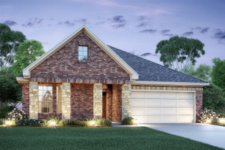 New construction Single-Family house 32222 Cedar Crest Drive, Waller, TX 77484 Juniper II- photo 0