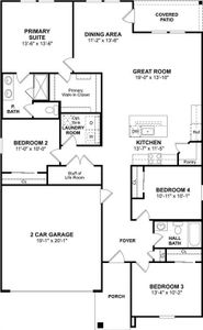 The Goldenrod II floor plan by K. Hovnanian Homes. 1st Floor Shown. *Prices, plans, dimensions, features, specifications, materials, and availability of homes or communities are subject to change without notice or obligation.