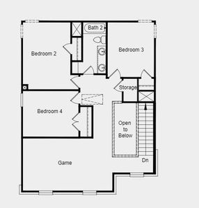 Structural options include: horizontal railing in place of half wall at the stairs.