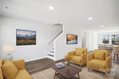 LIVING ROOM TO DINING ROOM VIRTUALLY STAGED