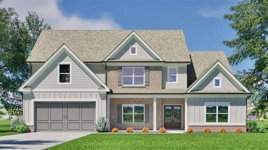 New construction Single-Family house 1425 Willowbend Pl, Monroe, GA 30655 plan (GA) Brunswick A.1 3 Front Entry - image