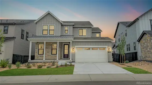 New construction Single-Family house 8864 Moonshimmer Trl, Littleton, CO 80125 plan 4052 Twilight Elevation A - Modern Farmhouse - image