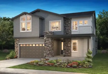 New construction Single-Family house 6483 Bridlespur St, Castle Pines, CO 80108 plan 4075 Zolla Elevation B - Modern Colorado - image