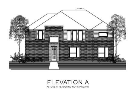 New construction Single-Family house Waxahachie, TX 75165 plan The Brentwood - Rear Entry - image