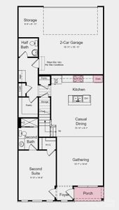 First Floor Plan - Structural options added include: gourmet kitchen and study