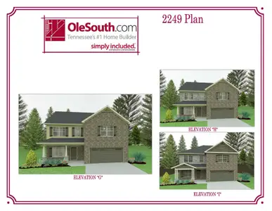 New construction Single-Family house Pleasant View, TN 37146 plan 2249 Elevation GHI - image