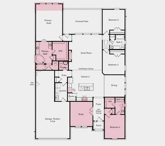 Structural options include: Guest suite, study, mud set in primary shower, drop in corner tub at primary bath, and extended primary bedroom.