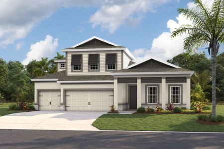New construction Single-Family house 34009 Twilight Sea Pl, Wesley Chapel, FL 33545 plan Hyde Park IV - image