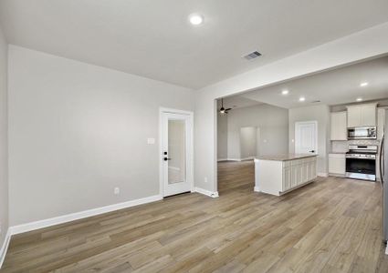 Dining area located off the kitchen