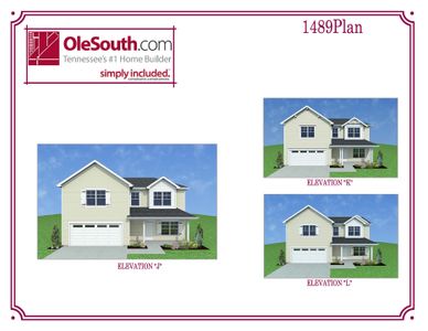 New construction Single-Family house 3631 Pin Hook Rd, Antioch, TN 37013 plan 1489 Elevation JKL - image