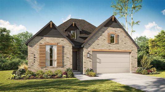 New construction Single-Family house 6446 Mahogany Branch Trl, Manvel, TX 77578 plan Surrey - image