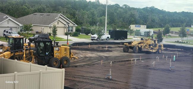 Community pool under construction