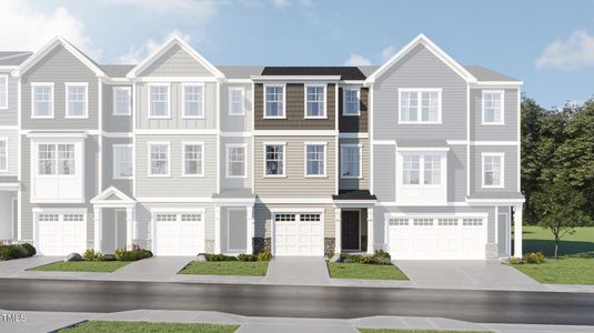 New construction Townhouse house 520 Light Oak Wy, Apex, NC 27539 Mitchell II- photo 0
