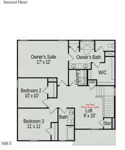 second floor layout lot 38 BB